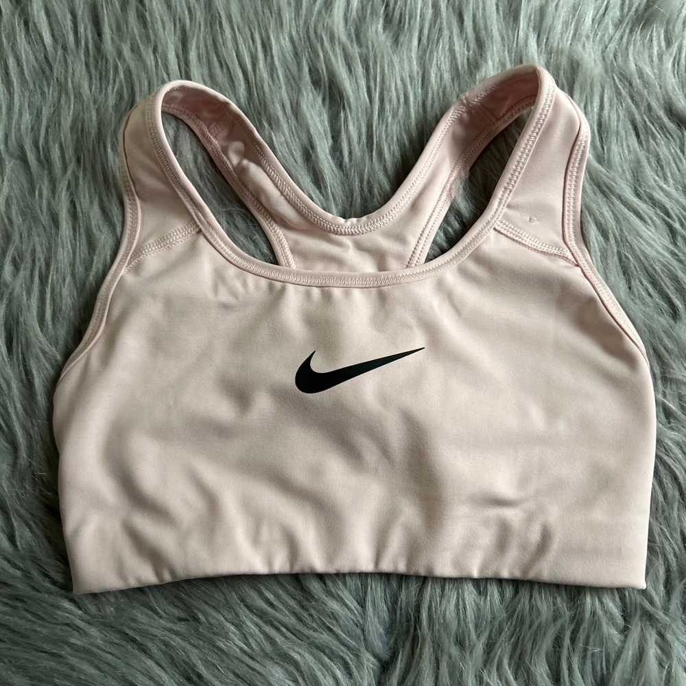 Nike Dri-Fit Wireless Sports Bra Womens XS Pink Racerback Wirefree Centerswish
